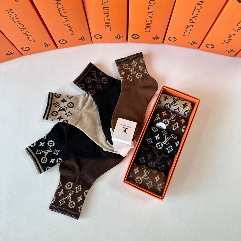 LOUIS VUITTON LOW-CUT SOCKS 423823 (1 BOX)