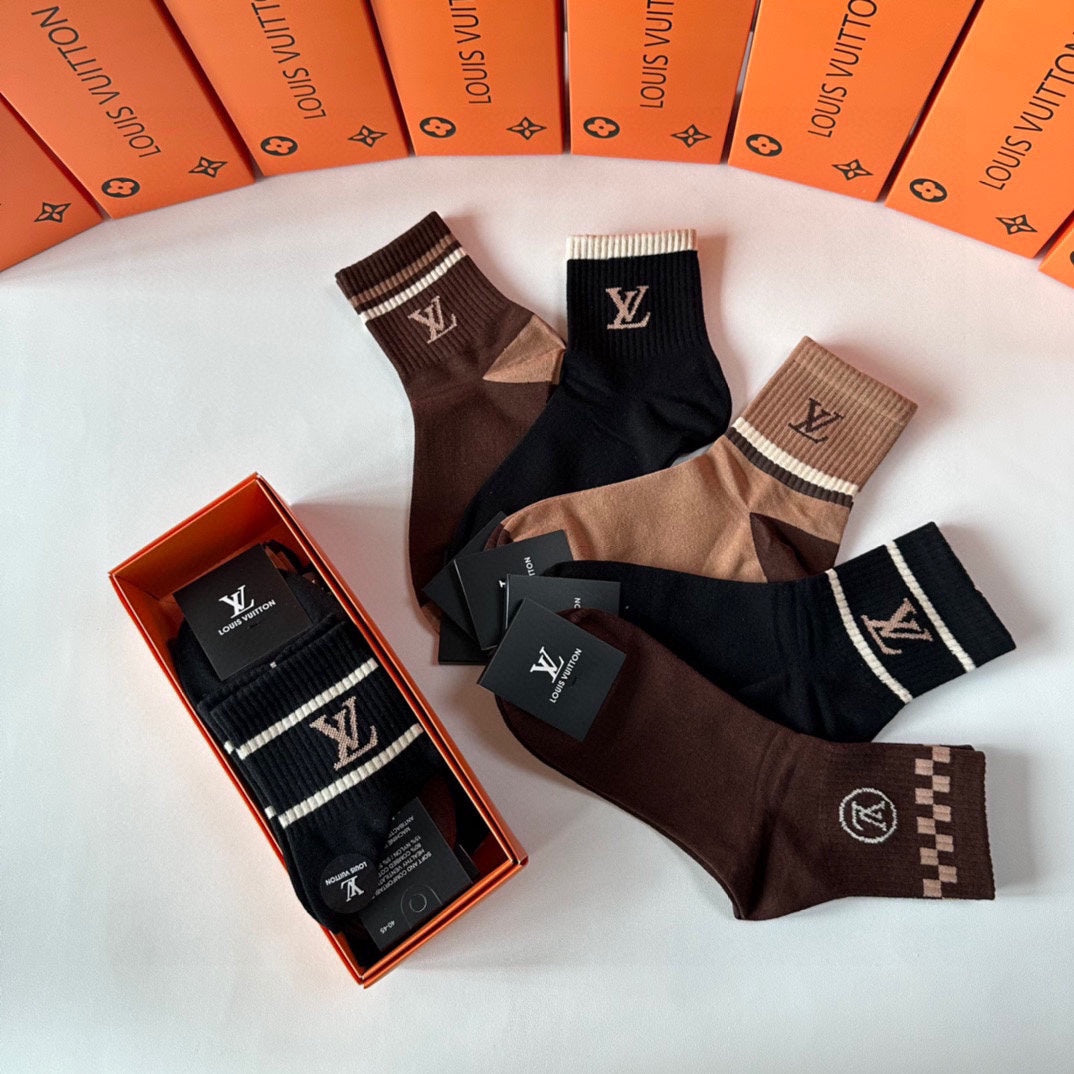 LOUIS VUITTON LOW-CUT SOCKS 423825 (1 BOX)