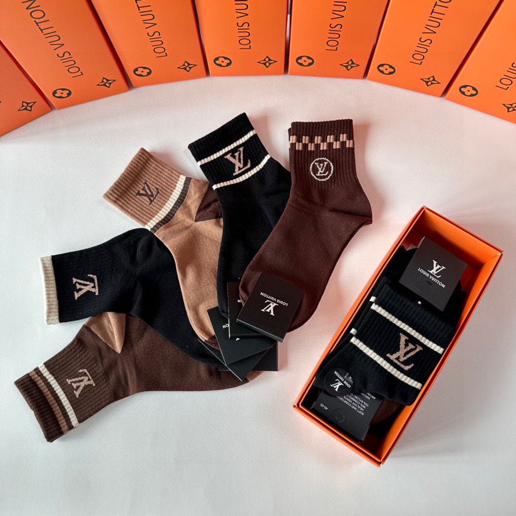 LOUIS VUITTON LOW-CUT SOCKS 423825 (1 BOX)