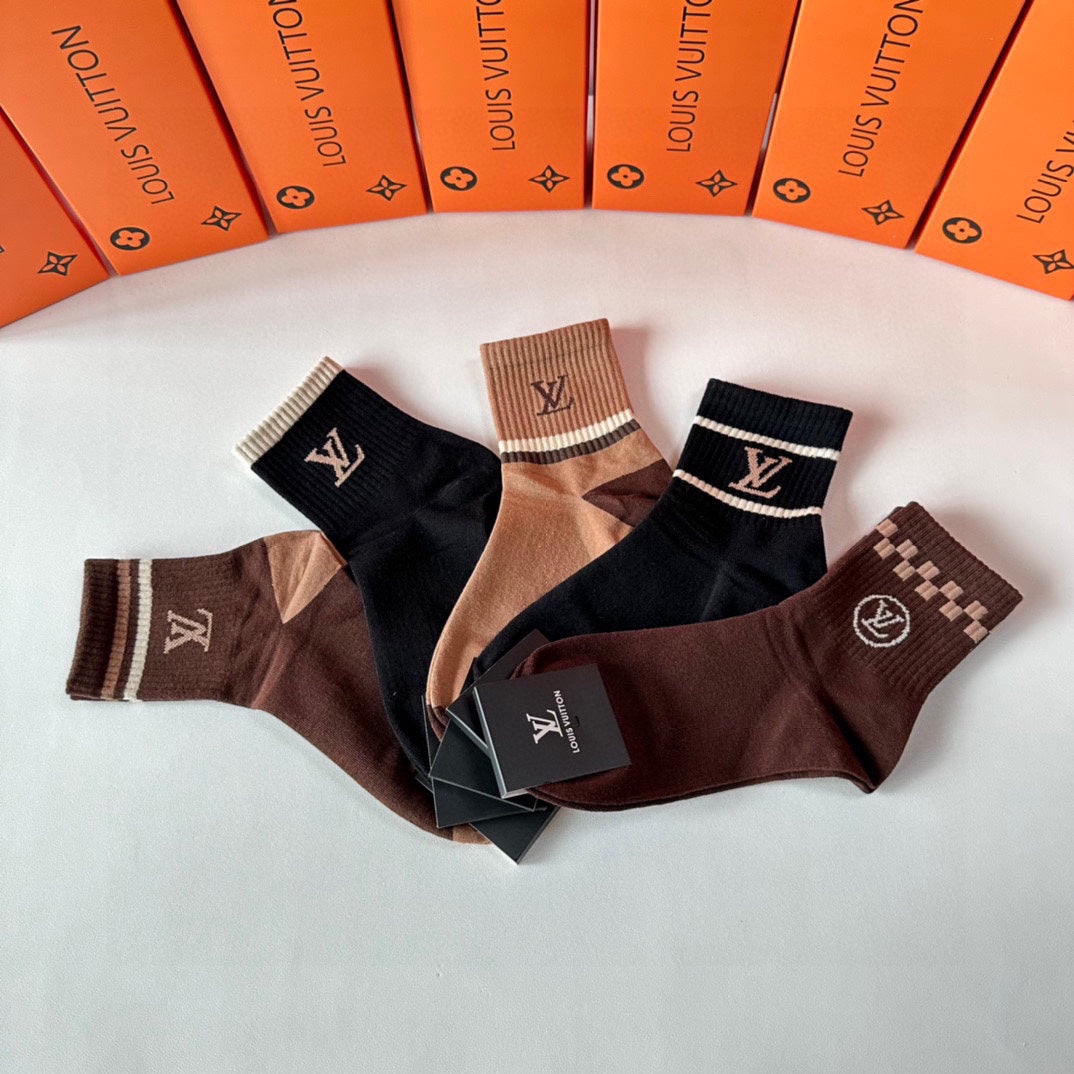 LOUIS VUITTON LOW-CUT SOCKS 423825 (1 BOX)