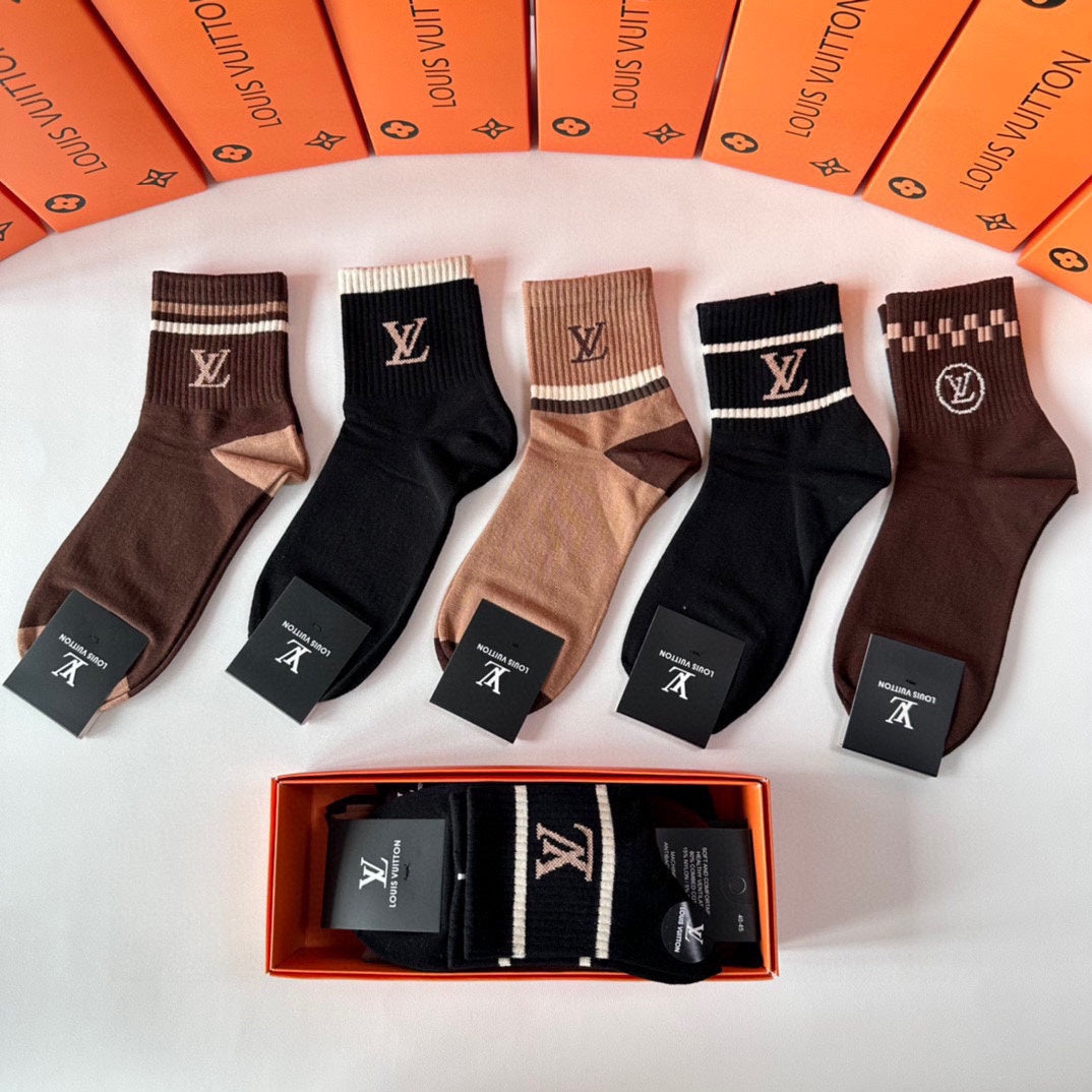 LOUIS VUITTON LOW-CUT SOCKS 423825 (1 BOX)