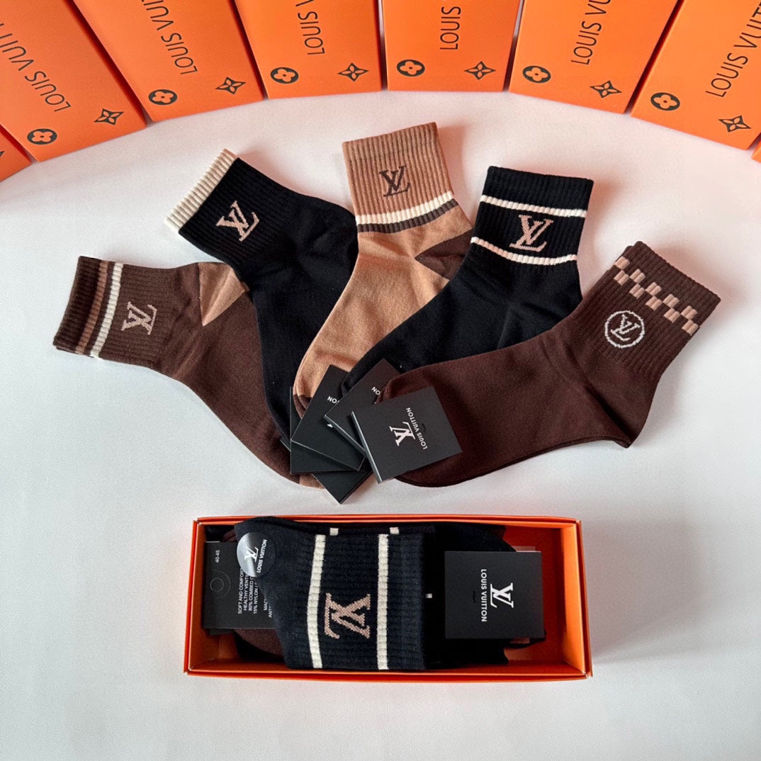 LOUIS VUITTON LOW-CUT SOCKS 423825 (1 BOX)
