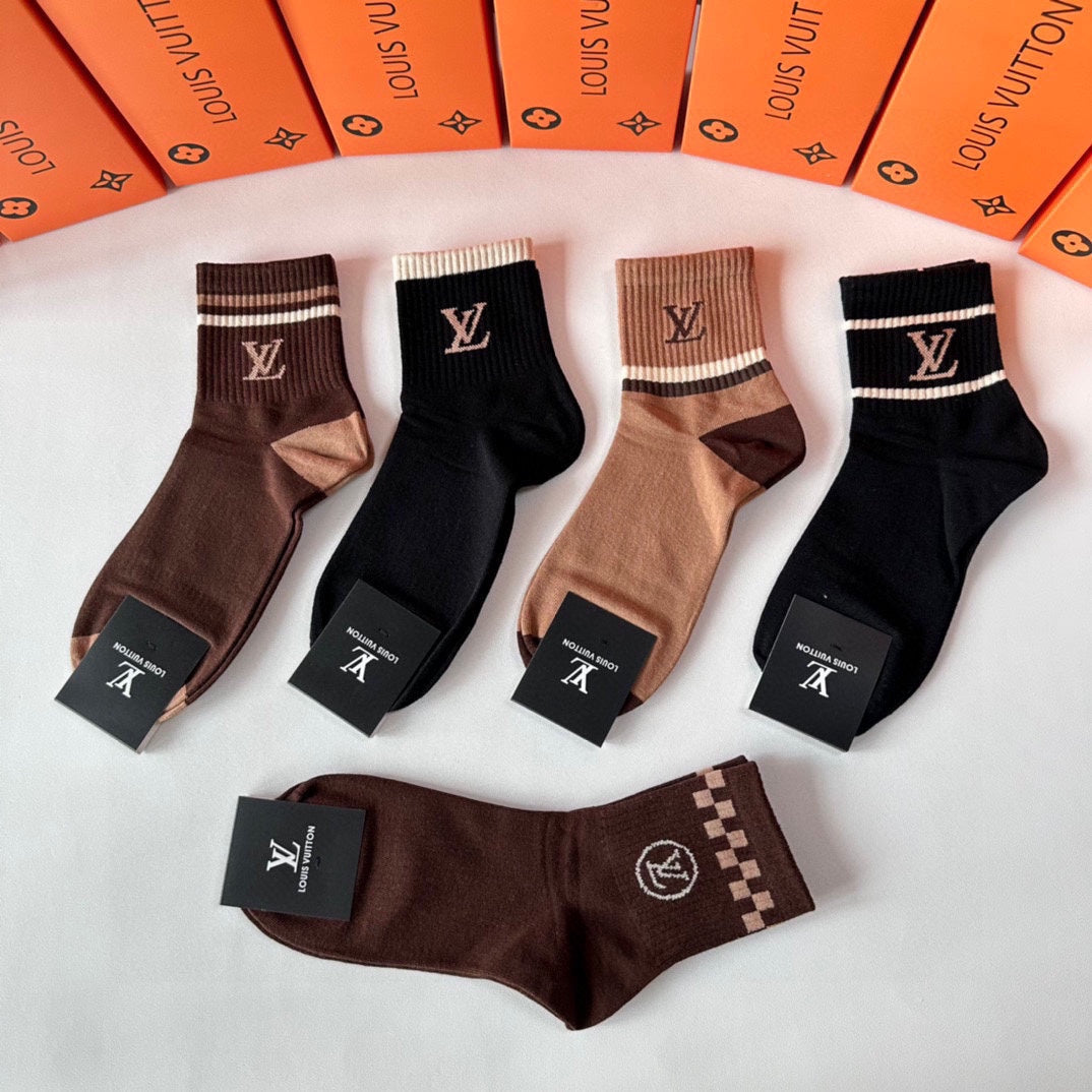LOUIS VUITTON LOW-CUT SOCKS 423825 (1 BOX)