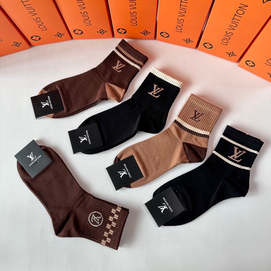 LOUIS VUITTON LOW-CUT SOCKS 423825 (1 BOX)