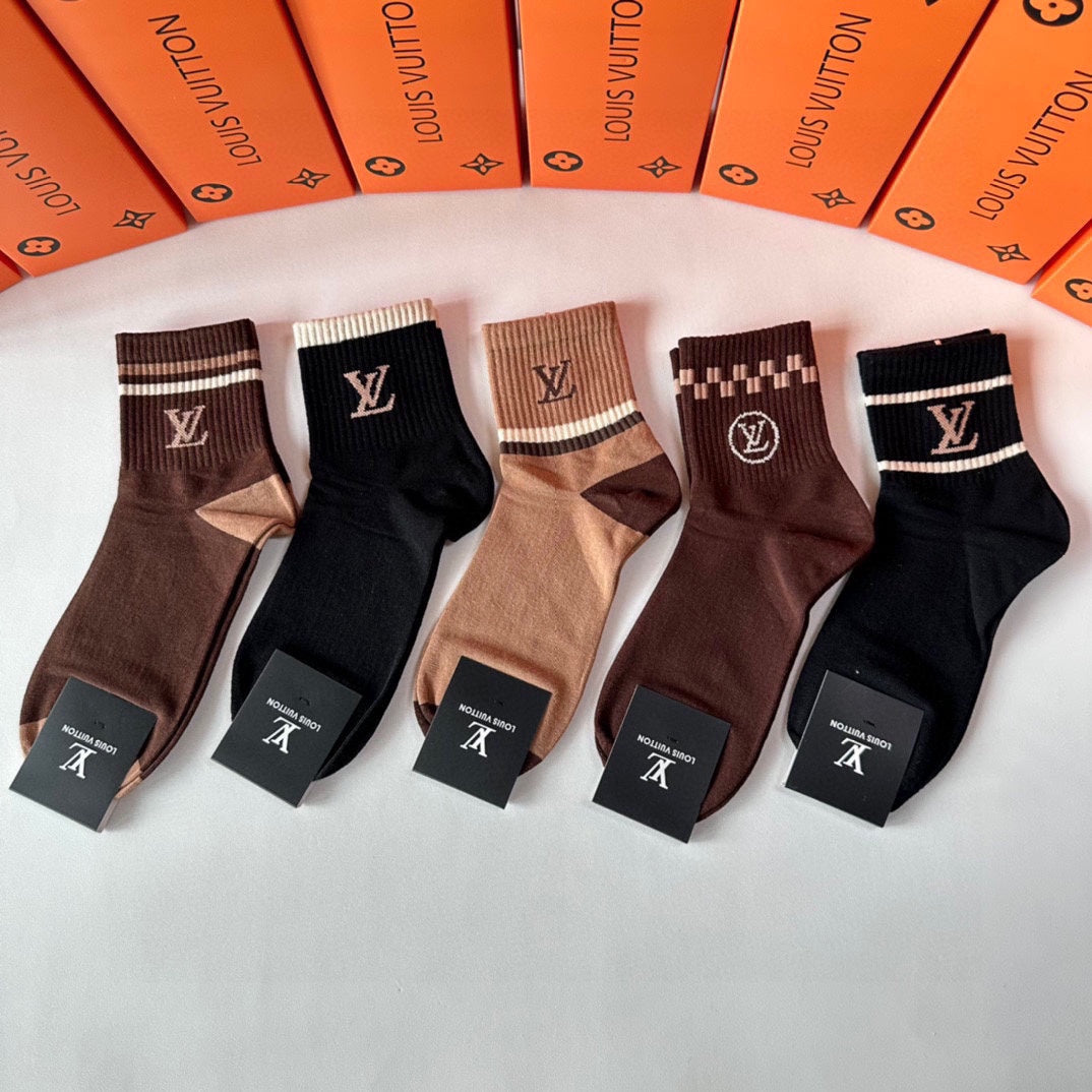 LOUIS VUITTON LOW-CUT SOCKS 423825 (1 BOX)