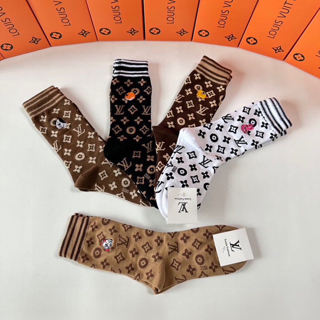 LOUIS VUITTON CREW SOCKS 423829 (1 BOX)