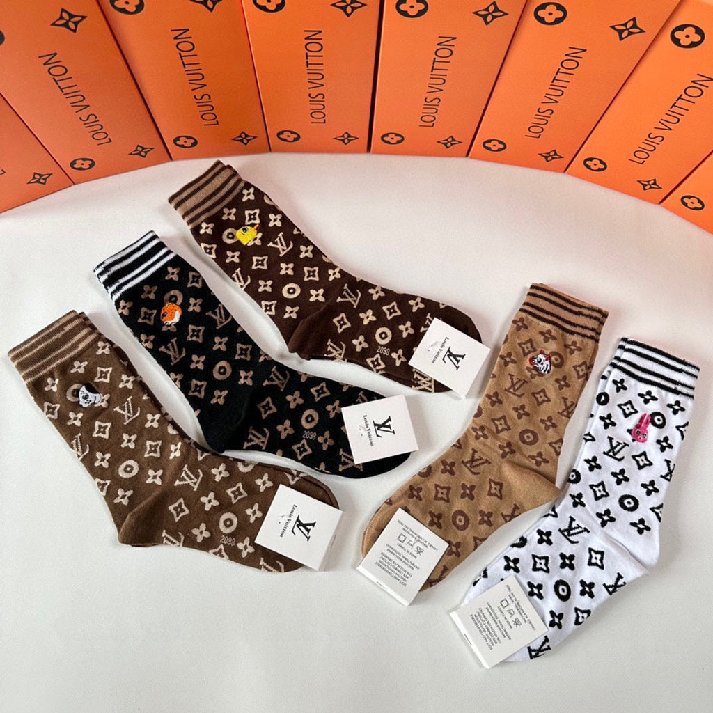 LOUIS VUITTON CREW SOCKS 423829 (1 BOX)