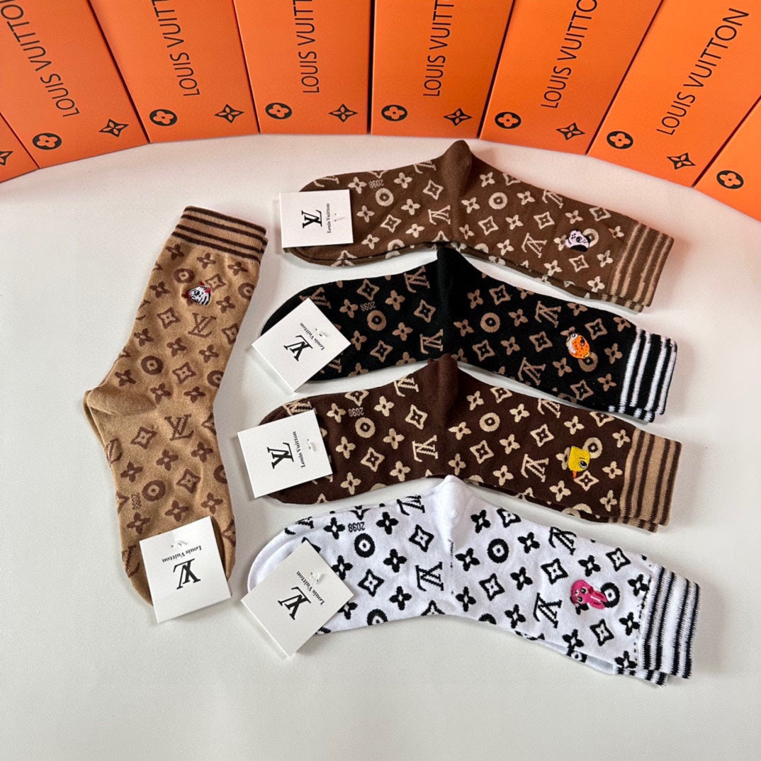 LOUIS VUITTON CREW SOCKS 423829 (1 BOX)