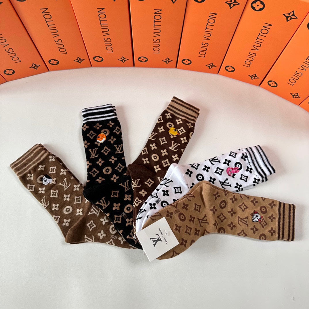 LOUIS VUITTON CREW SOCKS 423829 (1 BOX)
