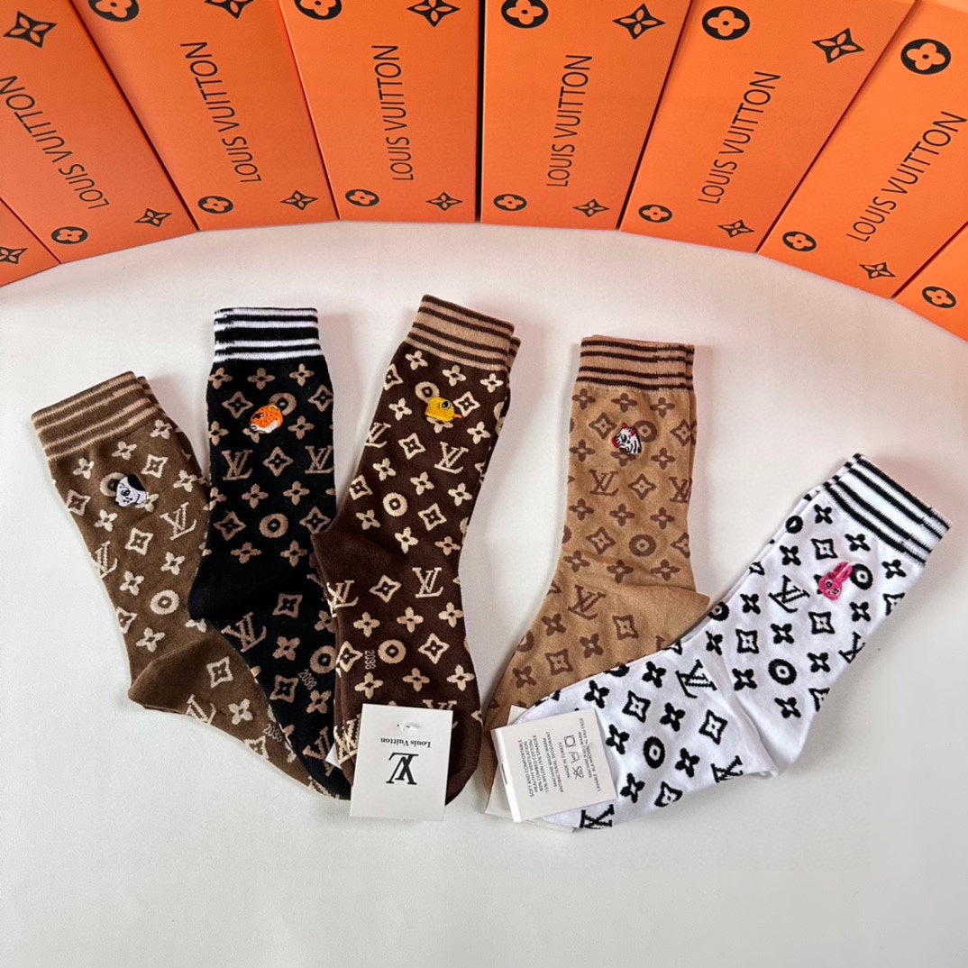 LOUIS VUITTON CREW SOCKS 423829 (1 BOX)