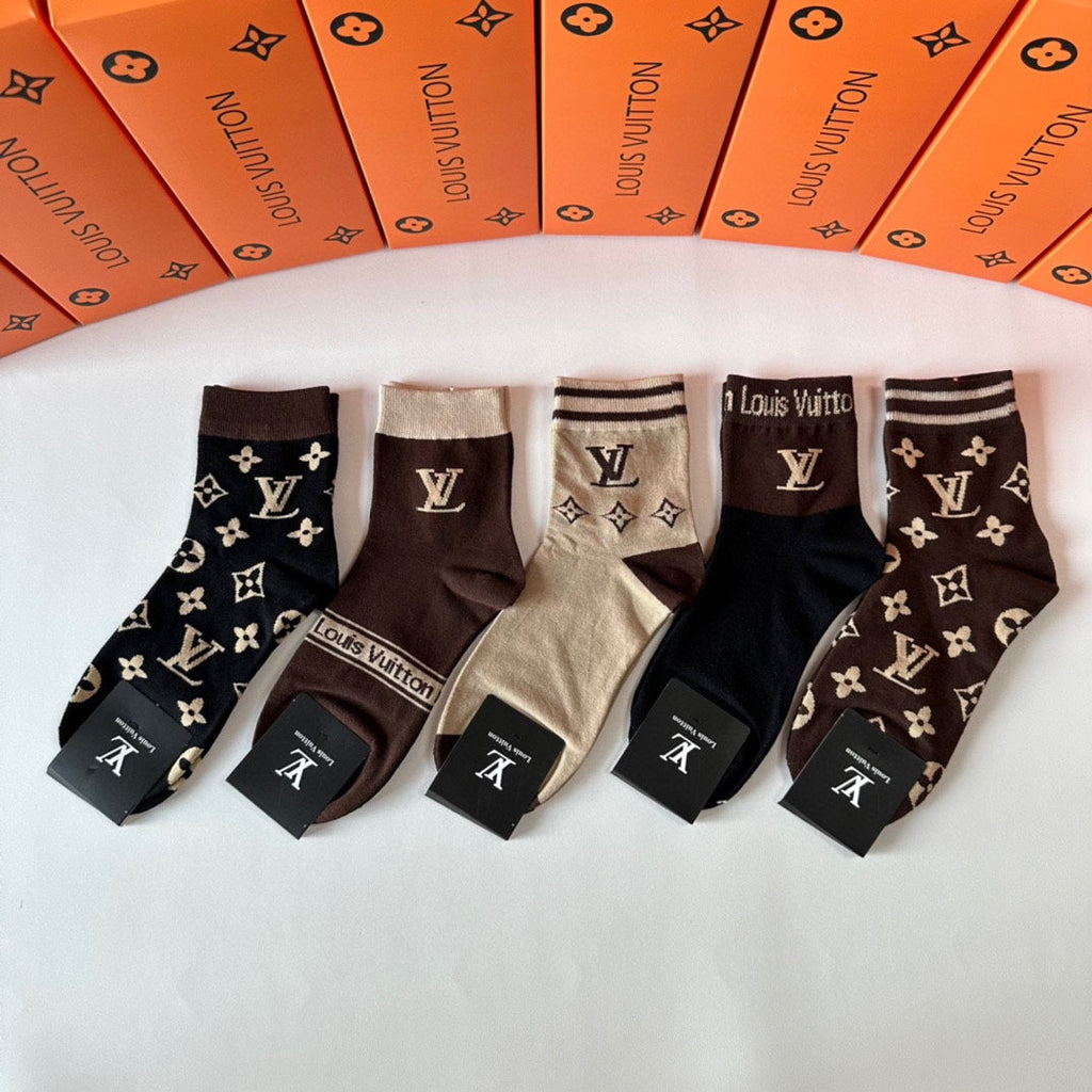 LOUIS VUITTON LOW-CUT SOCKS 423833 (1 BOX)