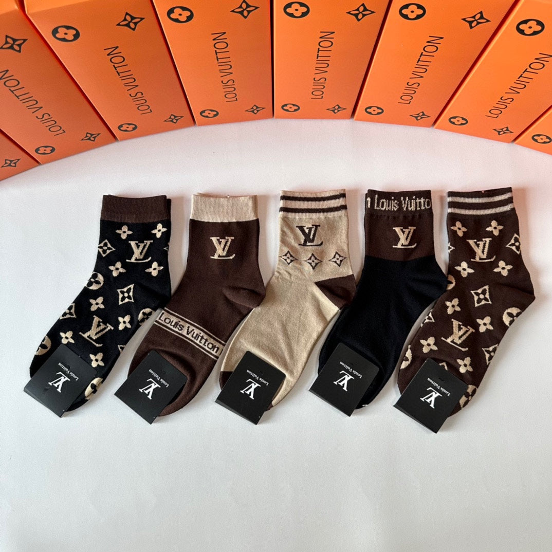 LOUIS VUITTON LOW-CUT SOCKS 423833 (1 BOX)