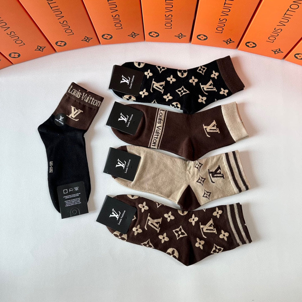 LOUIS VUITTON LOW-CUT SOCKS 423833 (1 BOX)
