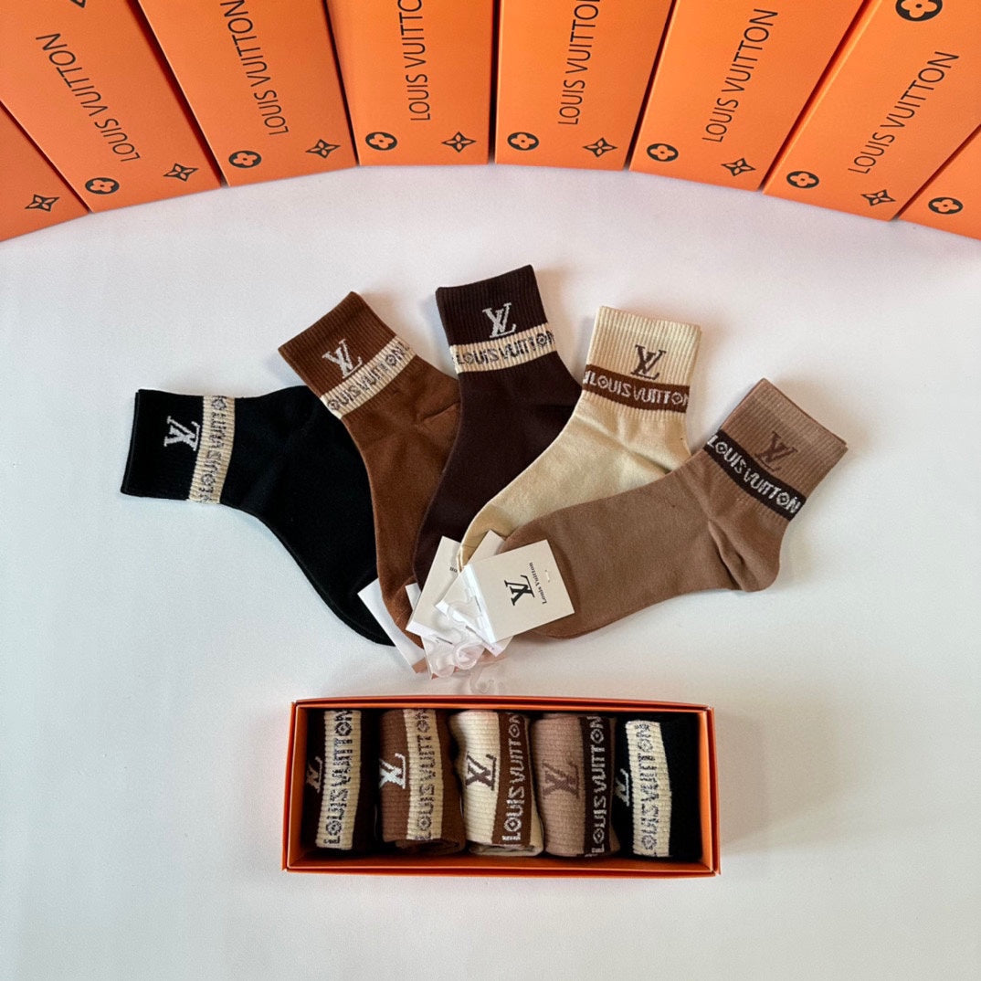 LOUIS VUITTON LOW-CUT SOCKS 425683 (1 BOX)