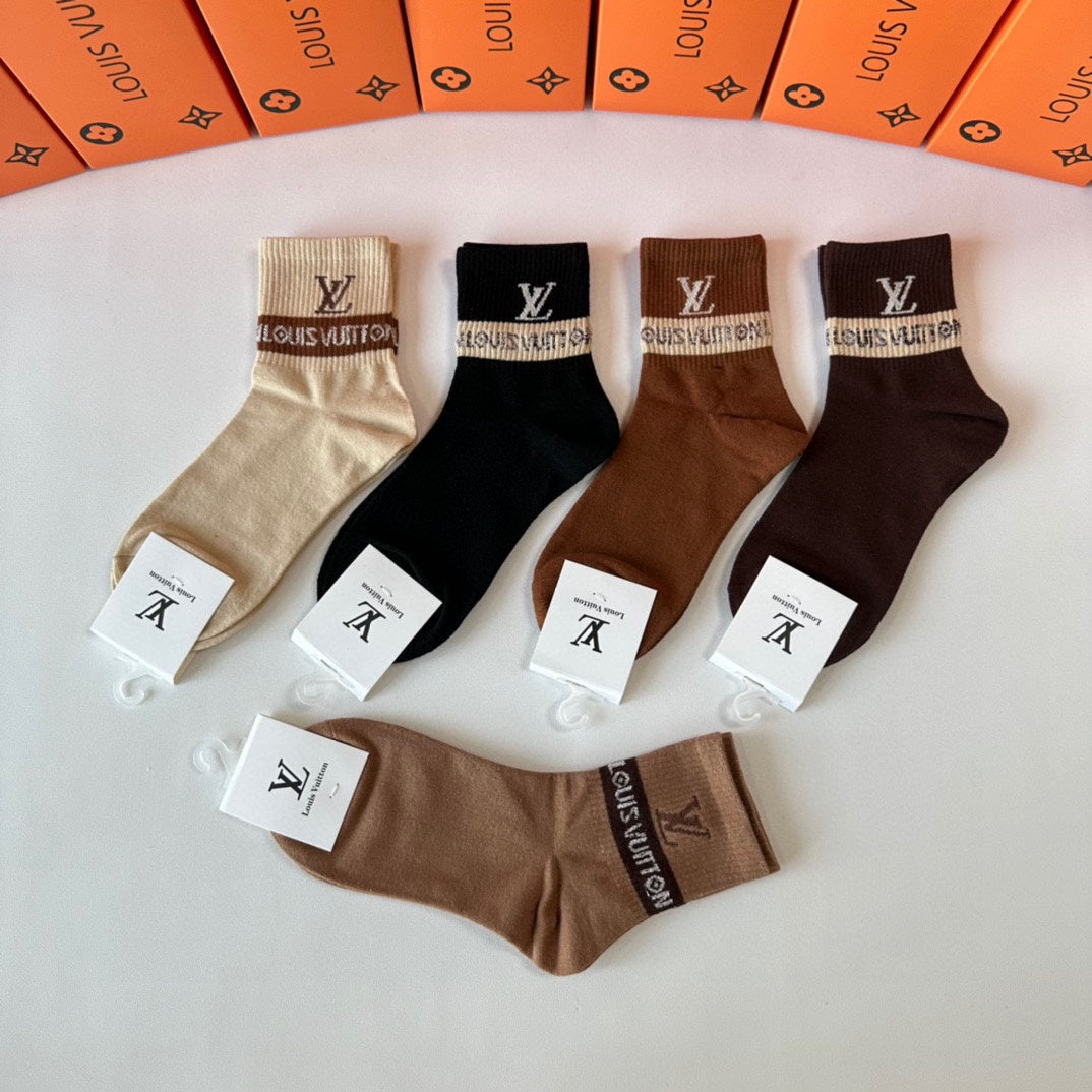 LOUIS VUITTON LOW-CUT SOCKS 425683 (1 BOX)