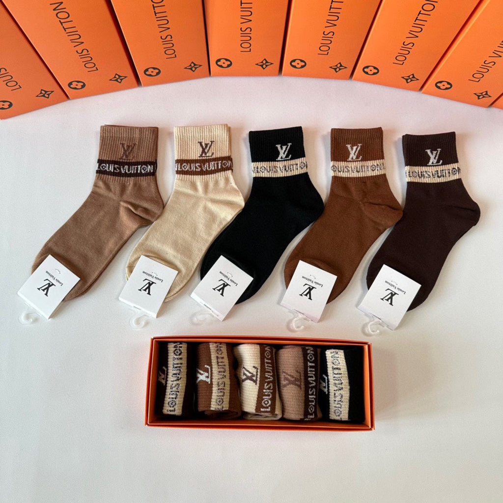 LOUIS VUITTON LOW-CUT SOCKS 425683 (1 BOX)