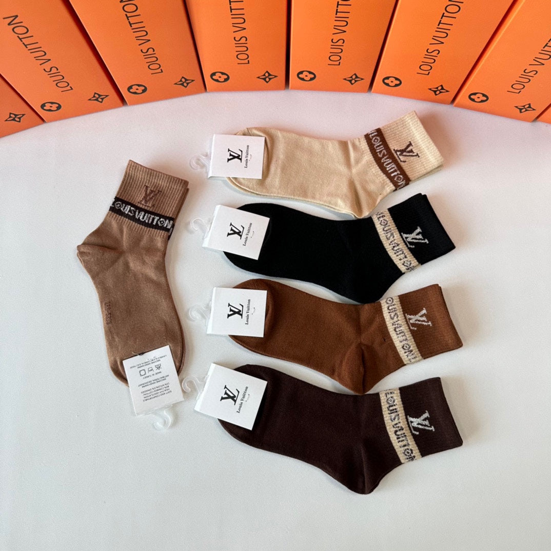 LOUIS VUITTON LOW-CUT SOCKS 425683 (1 BOX)