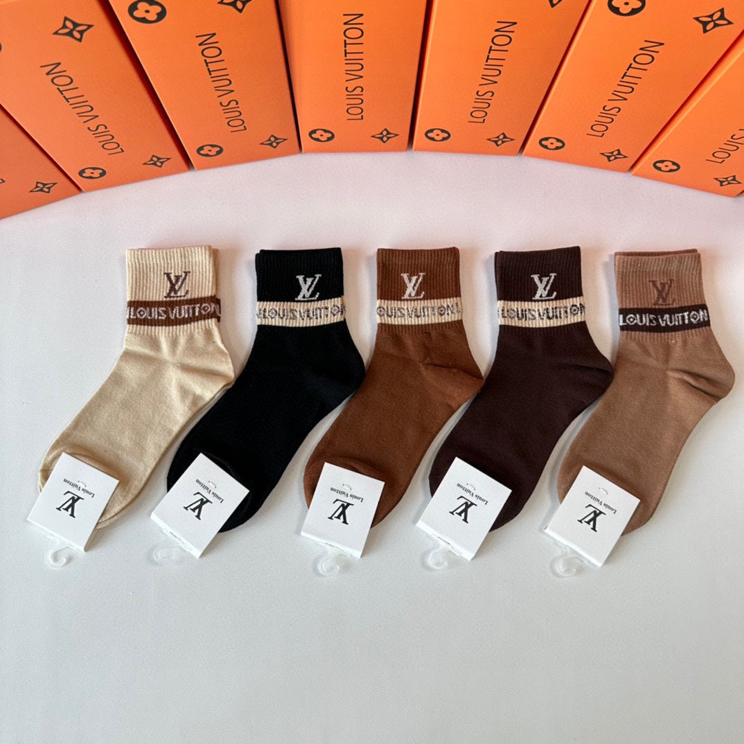 LOUIS VUITTON LOW-CUT SOCKS 425683 (1 BOX)