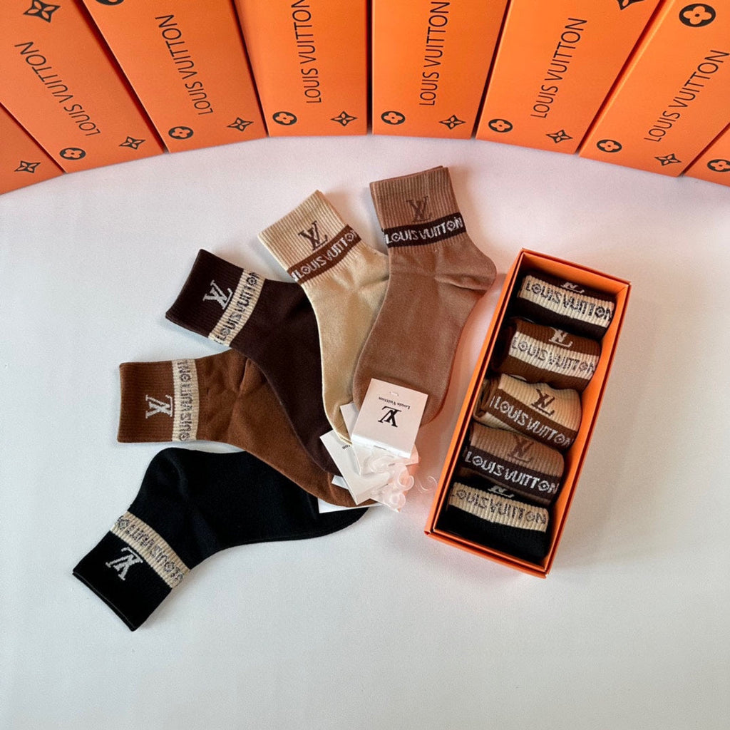 LOUIS VUITTON LOW-CUT SOCKS 425683 (1 BOX)