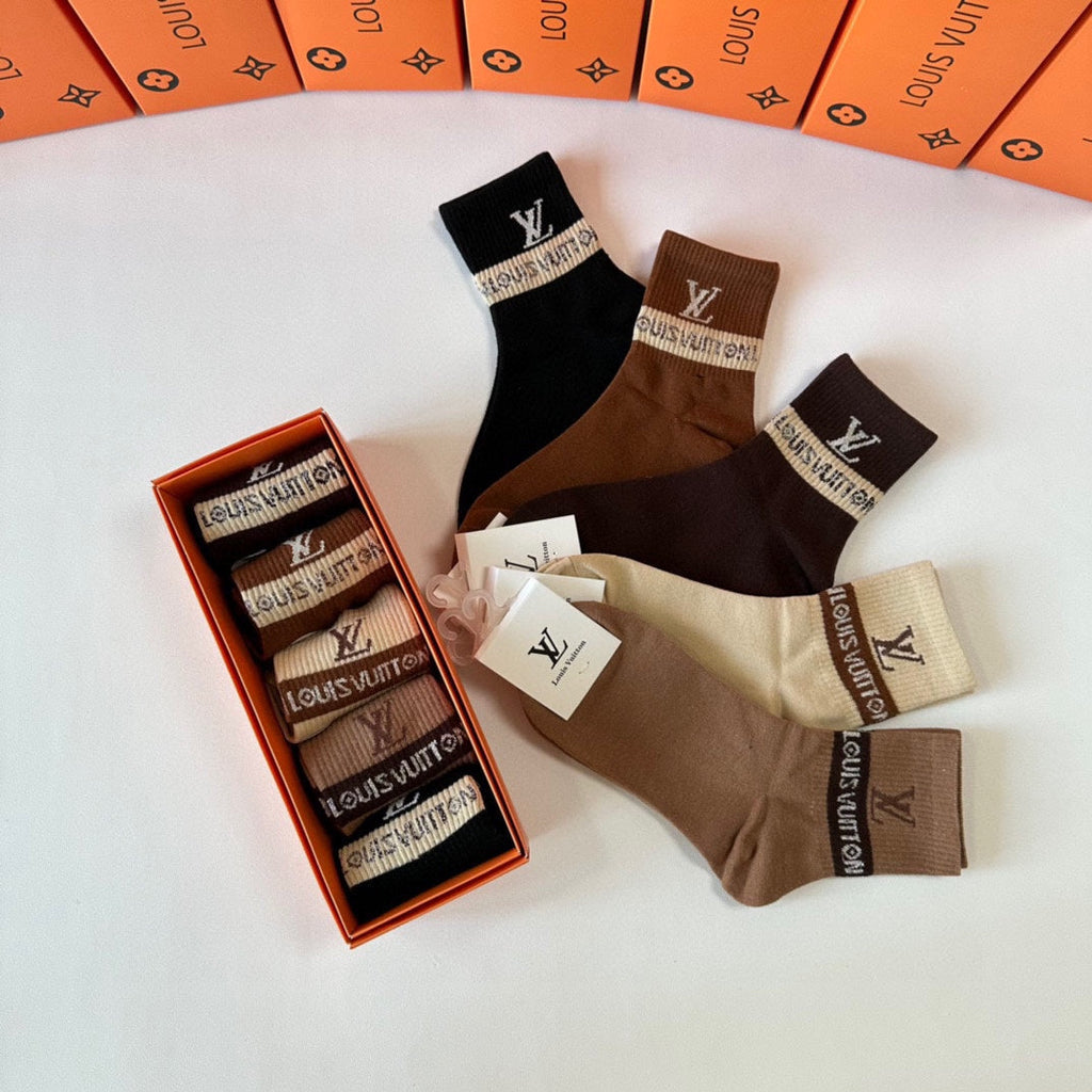 LOUIS VUITTON LOW-CUT SOCKS 425683 (1 BOX)