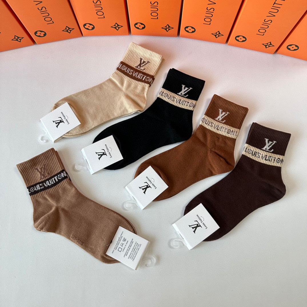 LOUIS VUITTON LOW-CUT SOCKS 425683 (1 BOX)