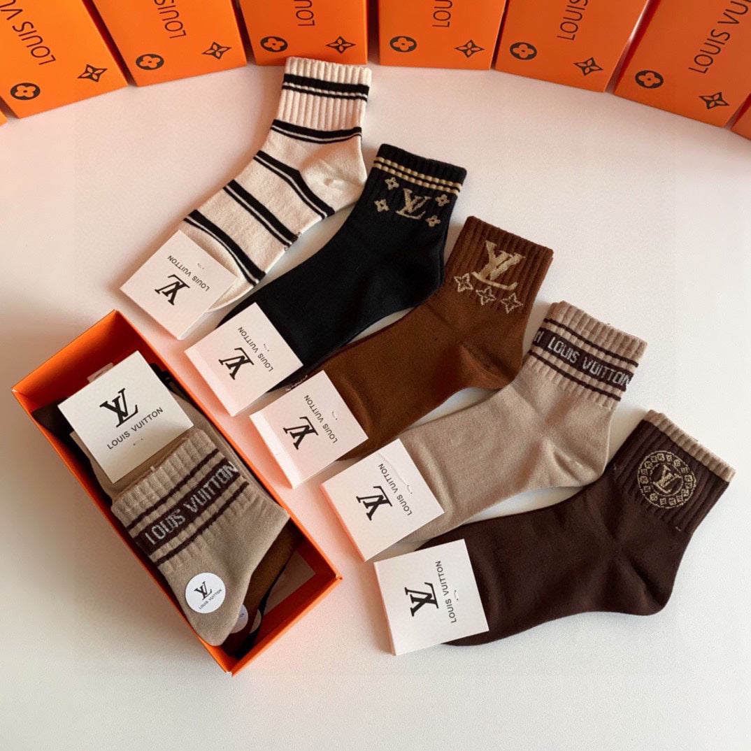 LOUIS VUITTON LOW-CUT SOCKS 425671 (1 BOX)