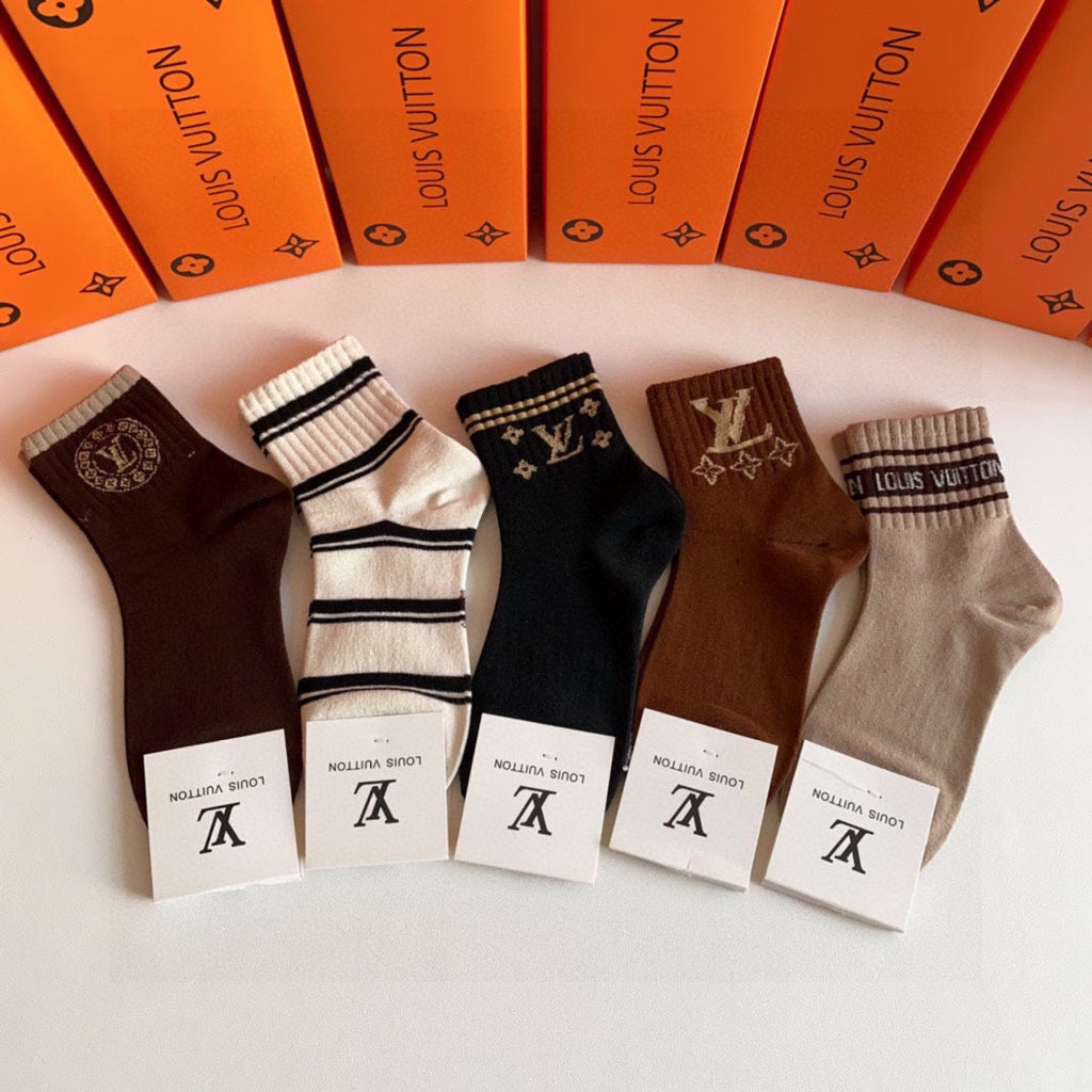 LOUIS VUITTON LOW-CUT SOCKS 425671 (1 BOX)