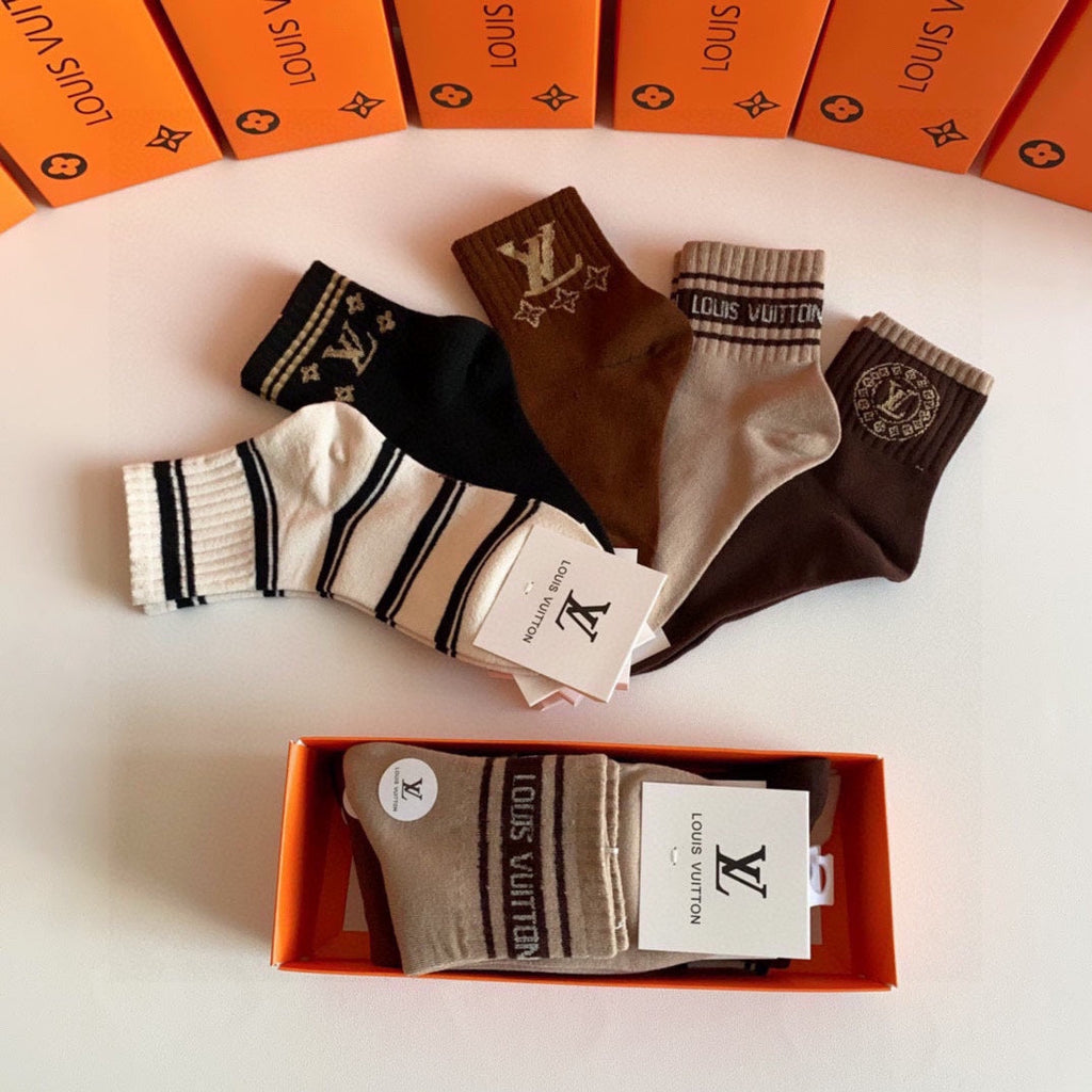 LOUIS VUITTON LOW-CUT SOCKS 425671 (1 BOX)