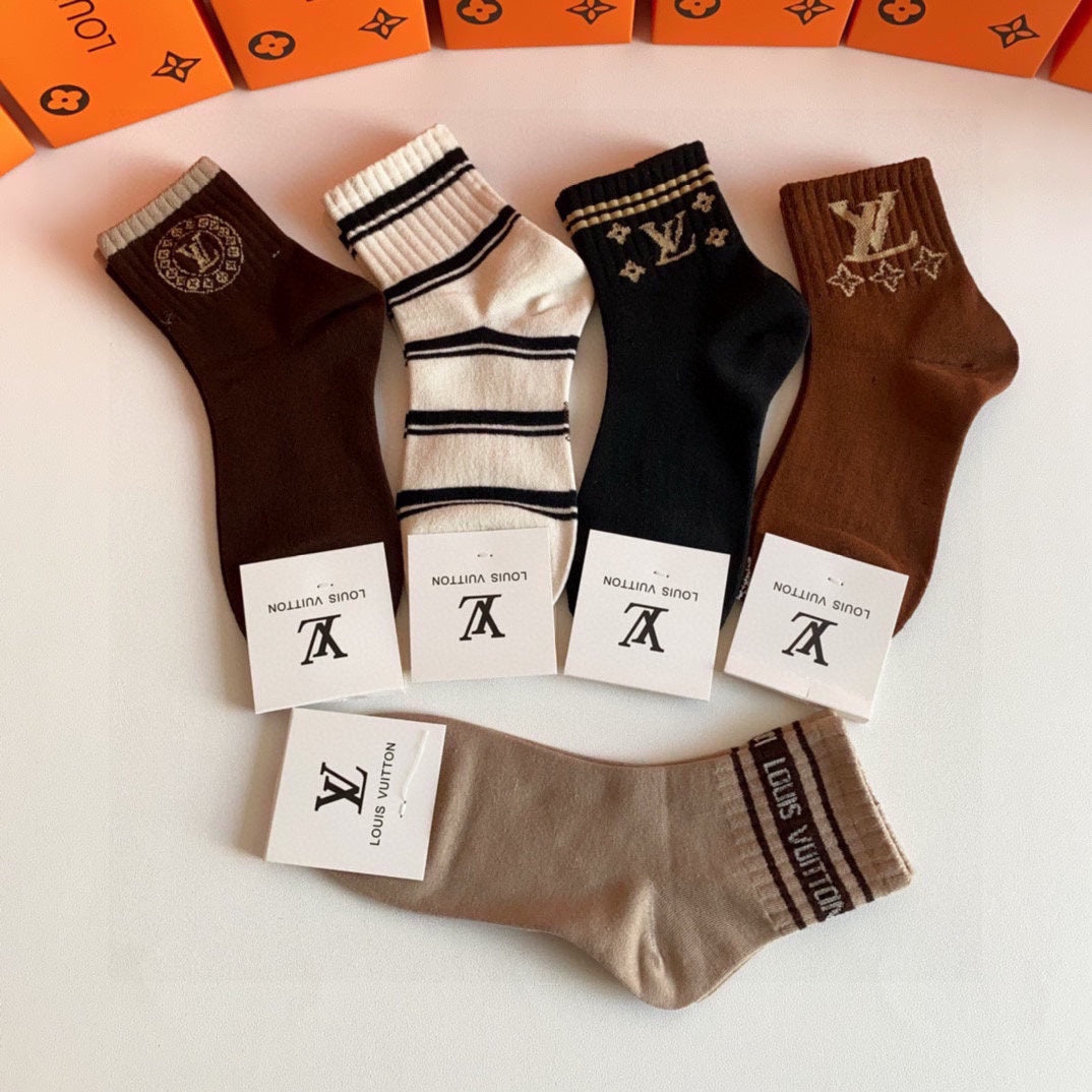 LOUIS VUITTON LOW-CUT SOCKS 425671 (1 BOX)