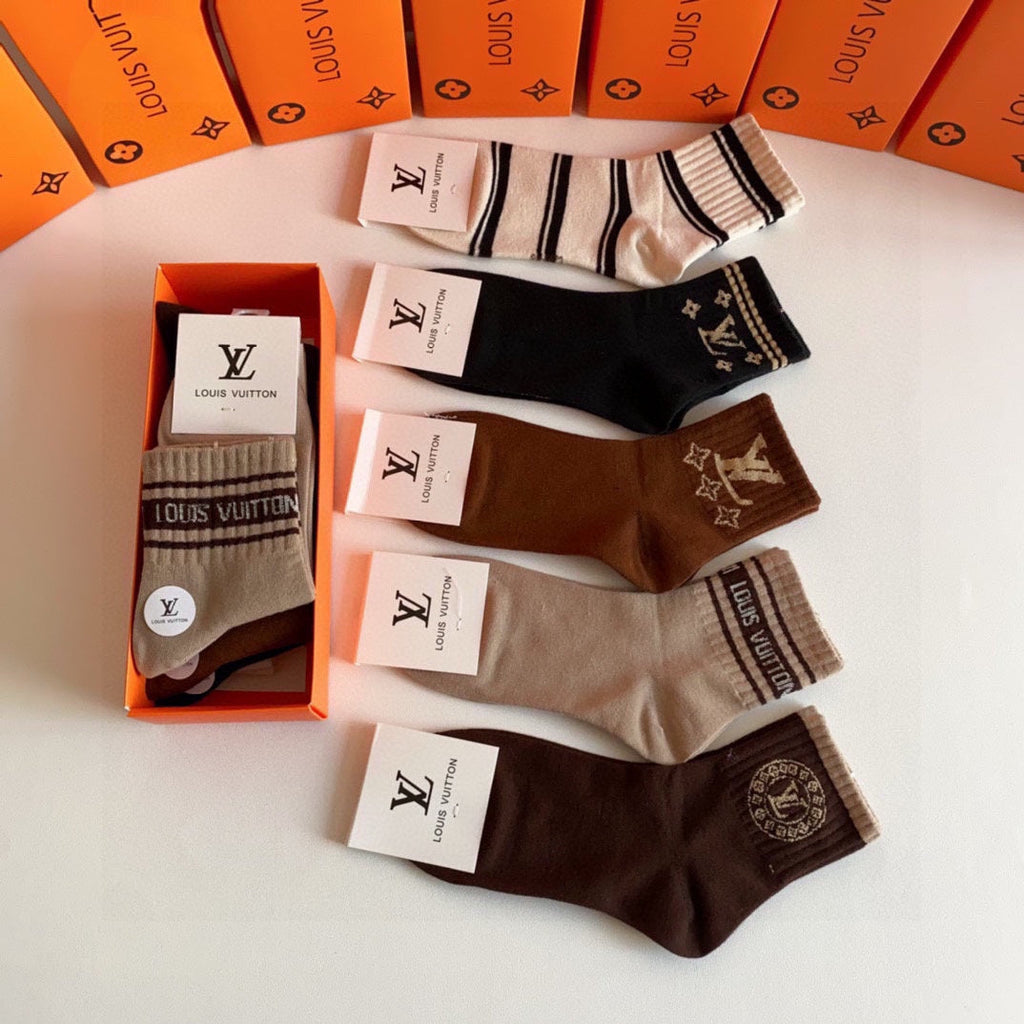 LOUIS VUITTON LOW-CUT SOCKS 425671 (1 BOX)
