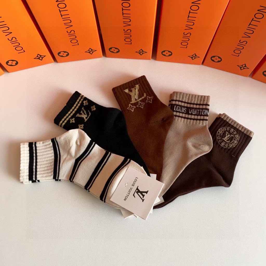 LOUIS VUITTON LOW-CUT SOCKS 425671 (1 BOX)