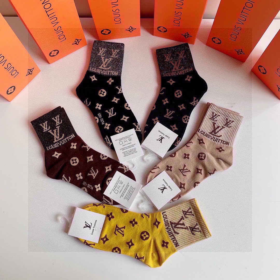 LOUIS VUITTON LOW-CUT SOCKS 425672 (1 BOX)