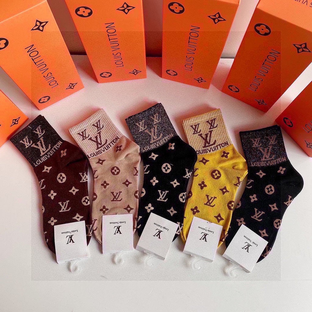 LOUIS VUITTON LOW-CUT SOCKS 425672 (1 BOX)