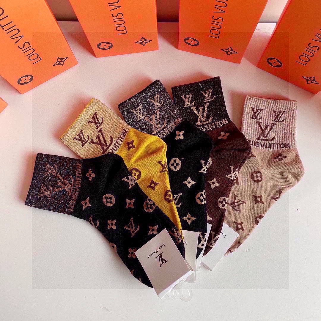 LOUIS VUITTON LOW-CUT SOCKS 425672 (1 BOX)