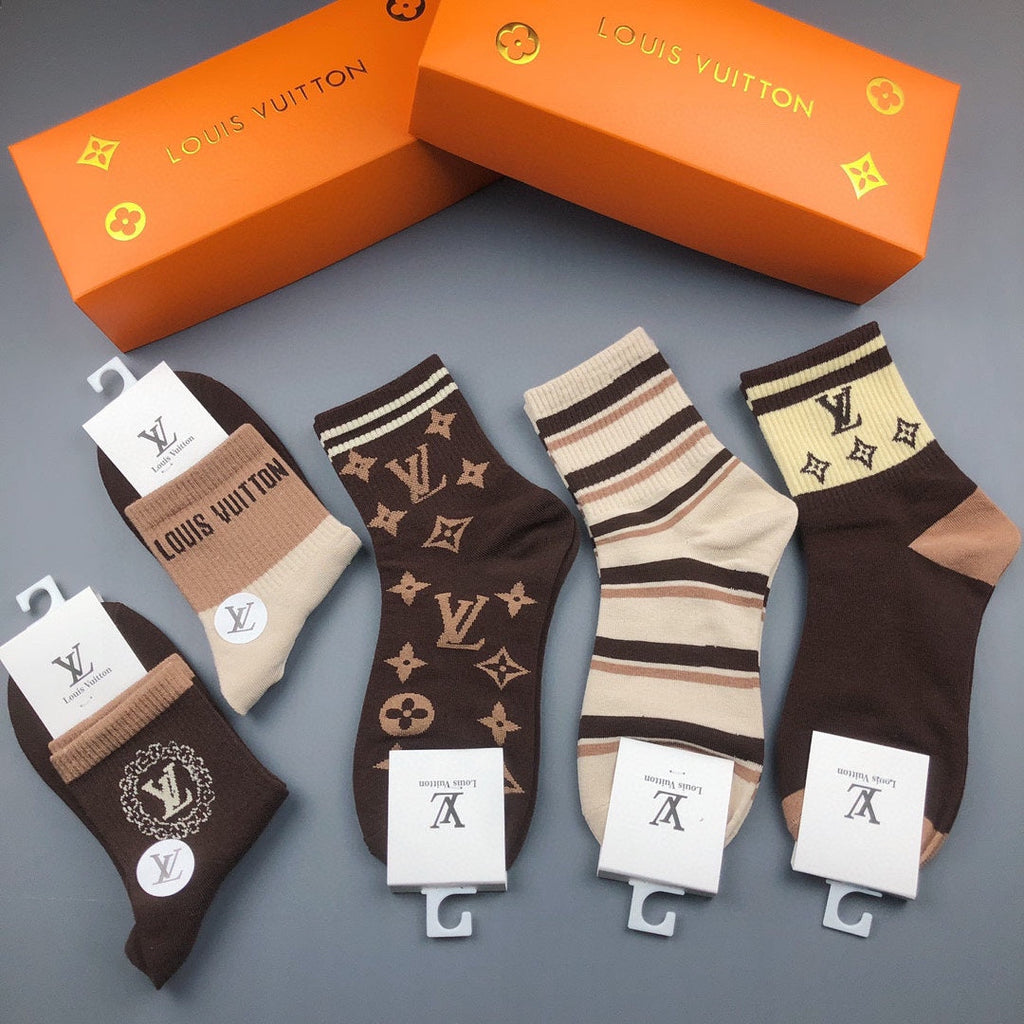 LOUIS VUITTON LOW-CUT SOCKS 425673 (1 BOX)