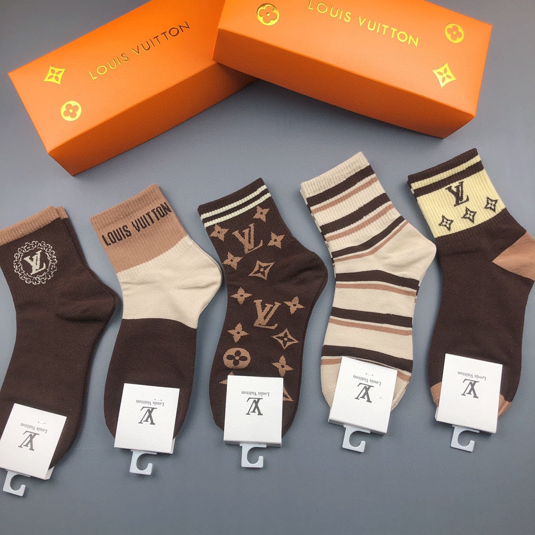 LOUIS VUITTON LOW-CUT SOCKS 425673 (1 BOX)