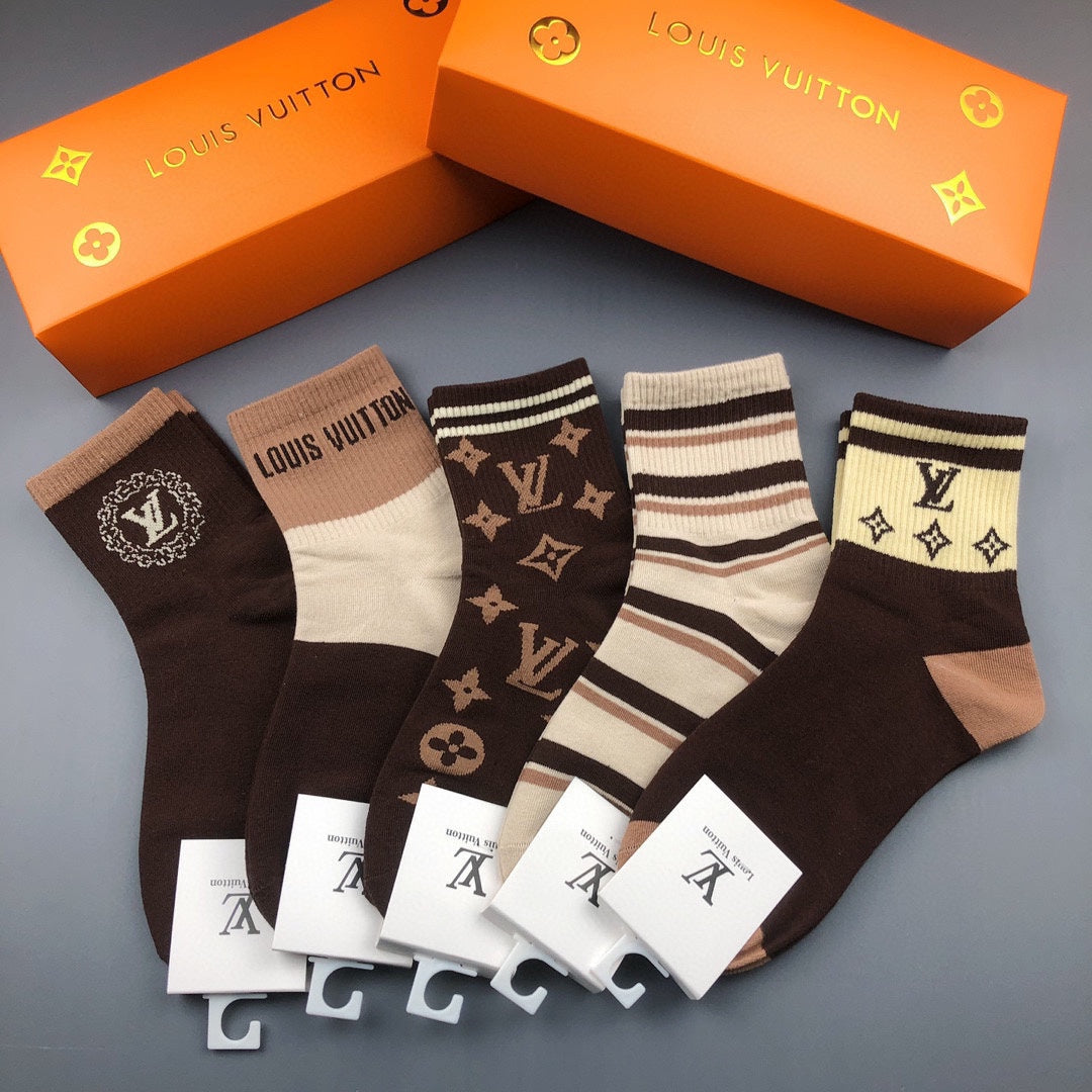 LOUIS VUITTON LOW-CUT SOCKS 425673 (1 BOX)