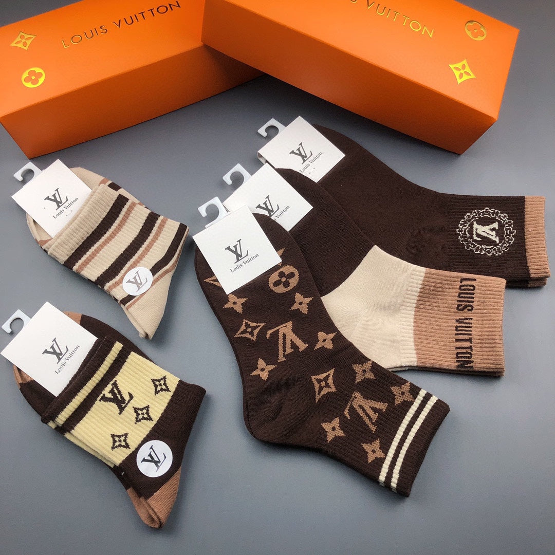 LOUIS VUITTON LOW-CUT SOCKS 425673 (1 BOX)
