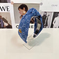 GUCCI DENIM HEADBAND ROYAL BLUE 432814