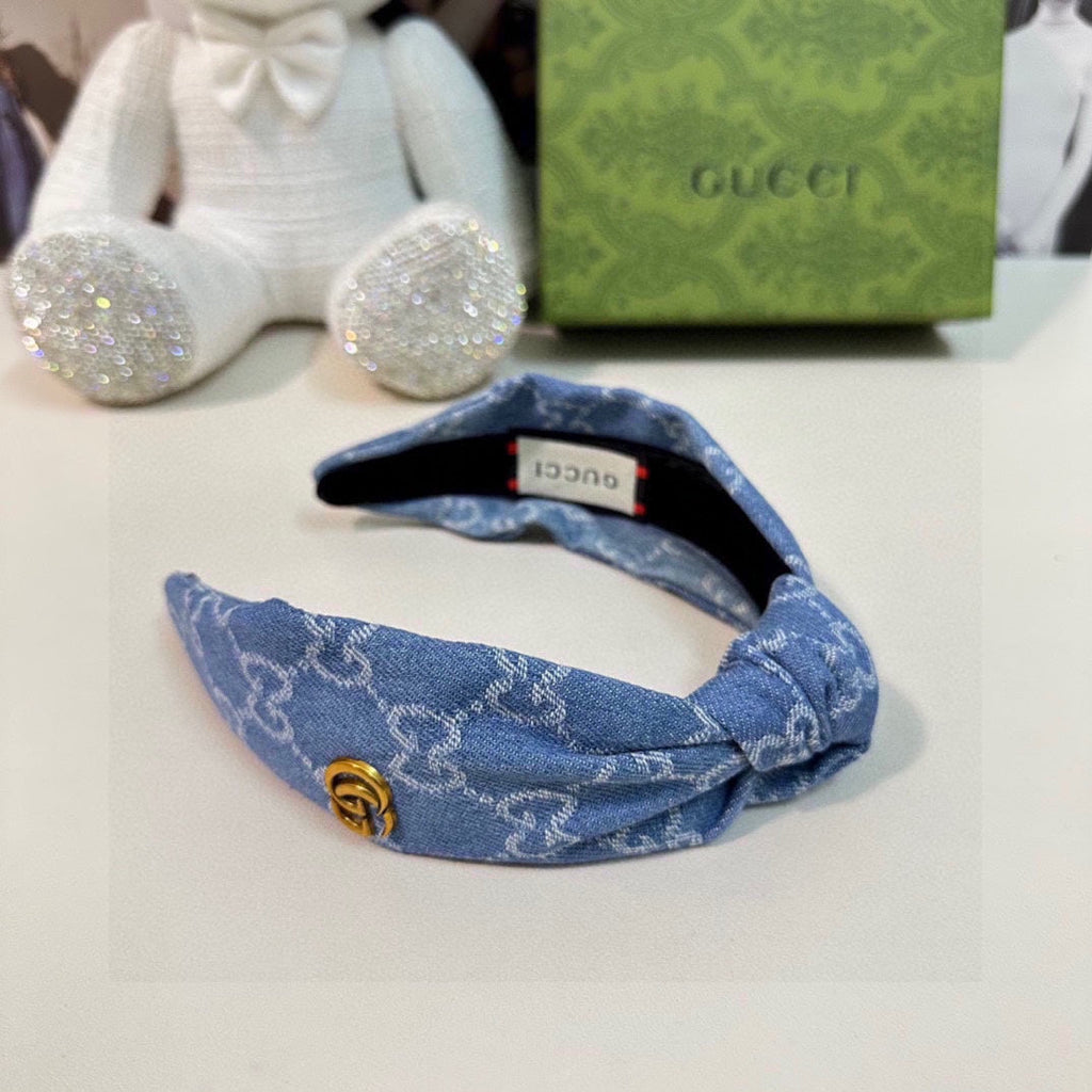 GUCCI DENIM HEADBAND LITTLE BOY BLUE 432815