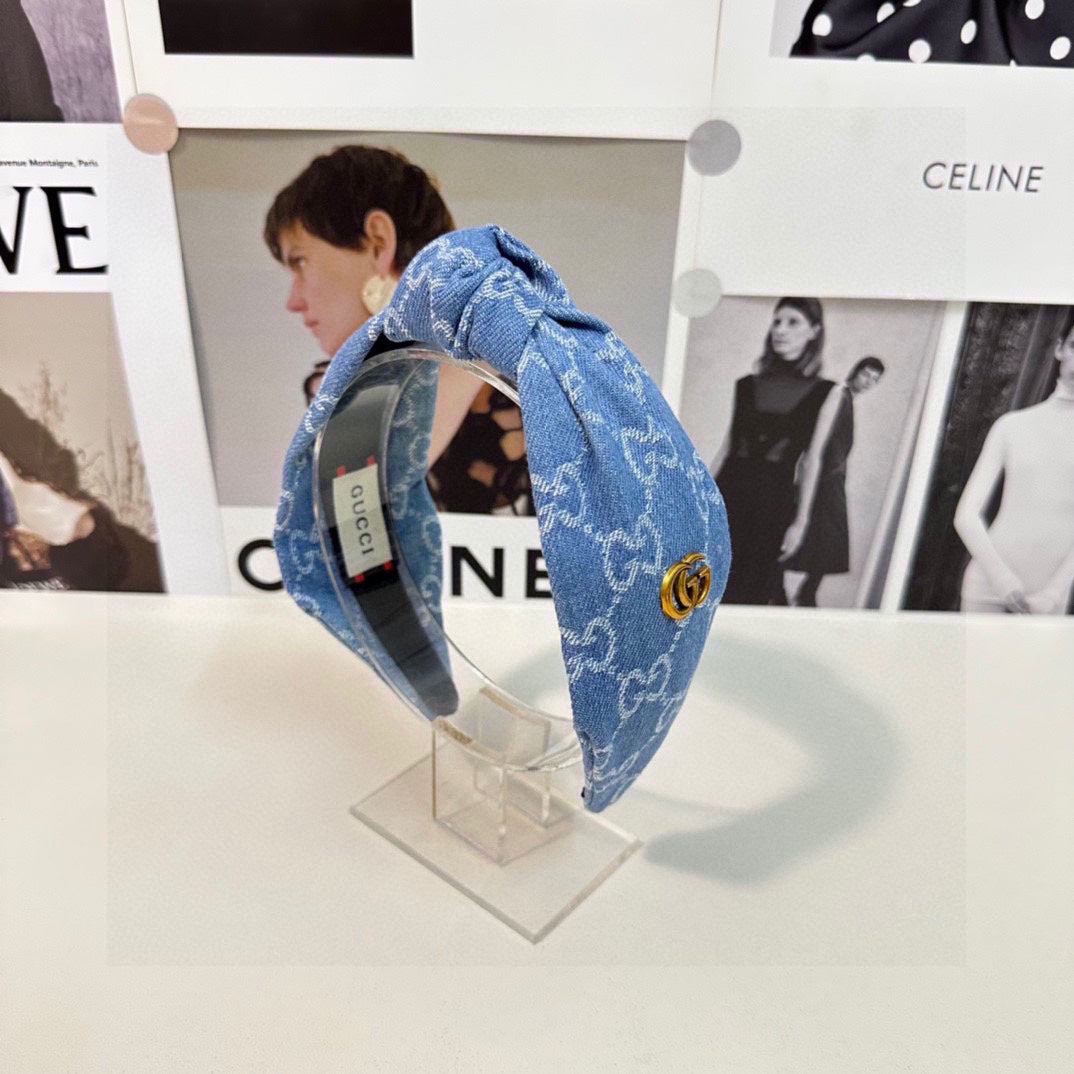 GUCCI DENIM HEADBAND LITTLE BOY BLUE 432815
