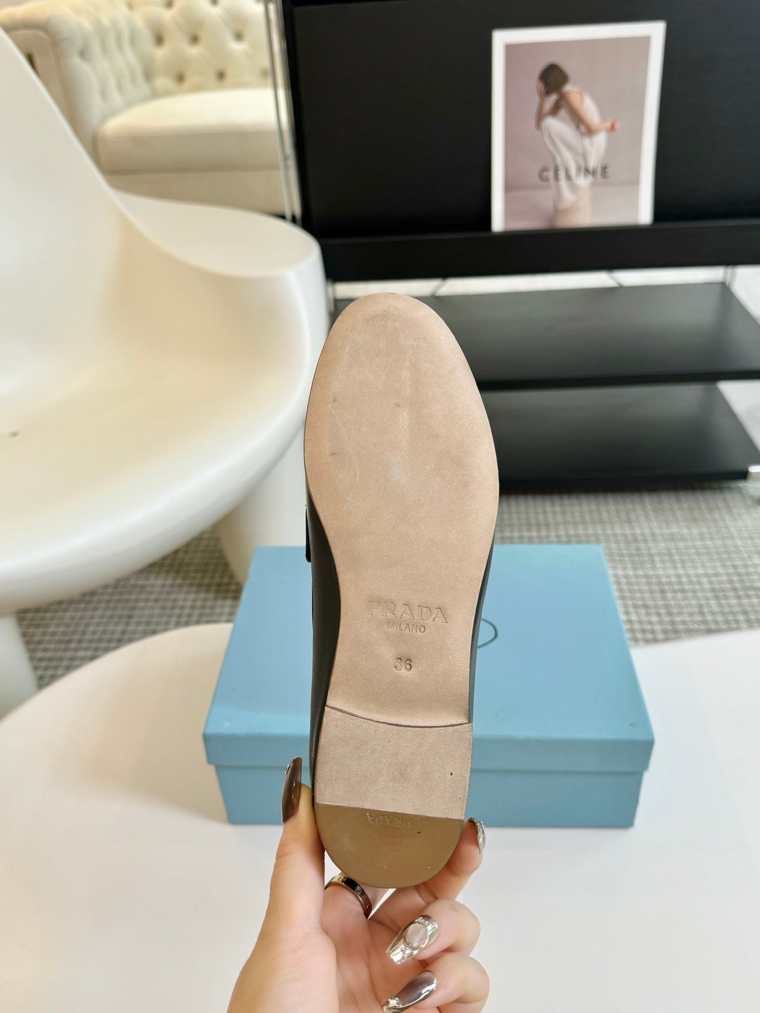PRADA LOAFERS BLACK CALFSKIN