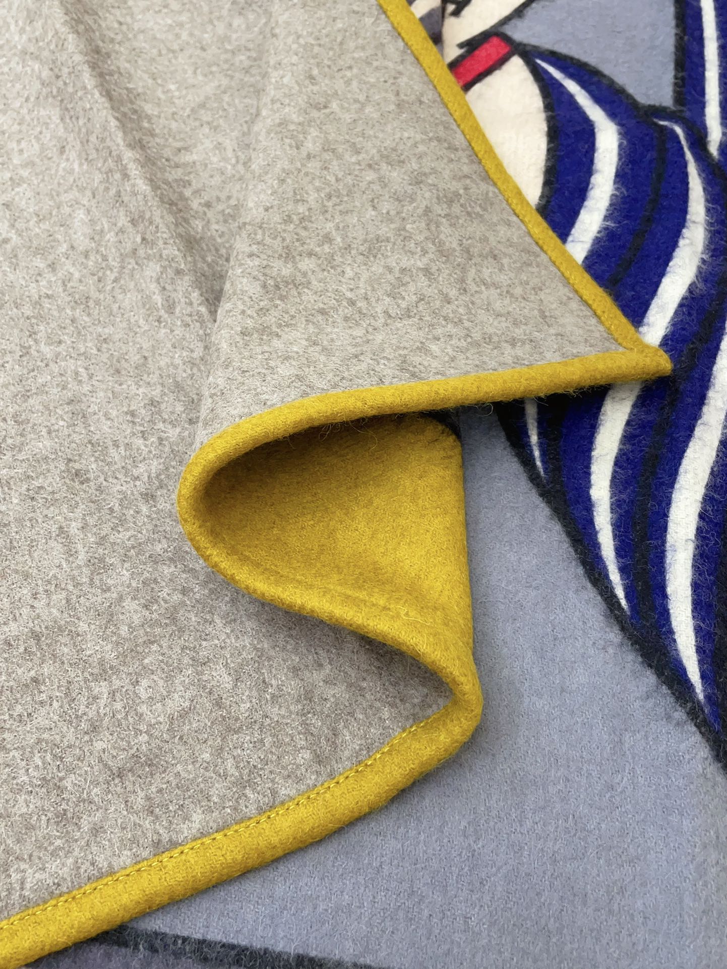 HERMES BLANKET 180 CM IN COLORFUL LAMBSWOOL AND CASERE 256061