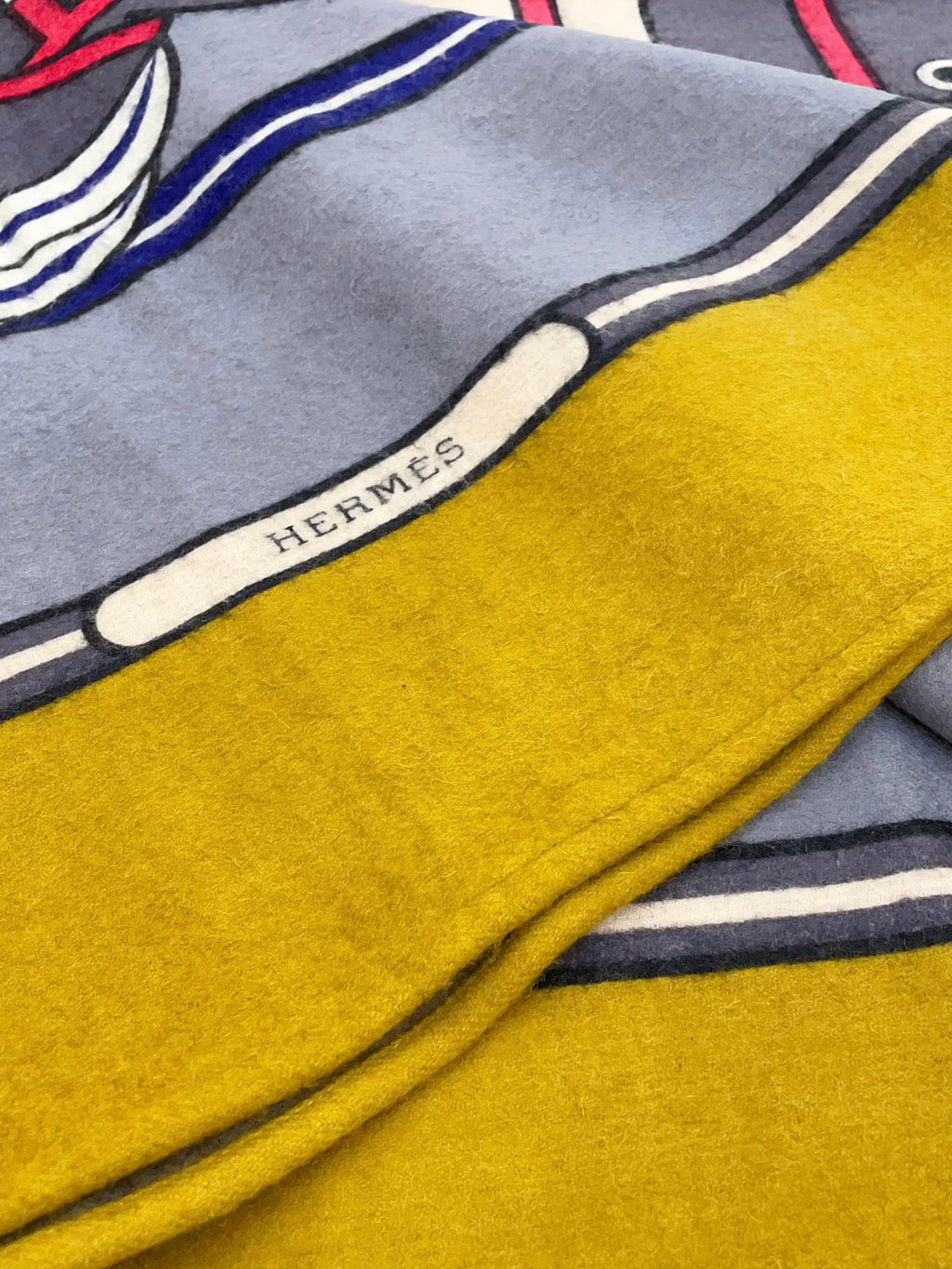 HERMES BLANKET 180 CM IN COLORFUL LAMBSWOOL AND CASERE 256061