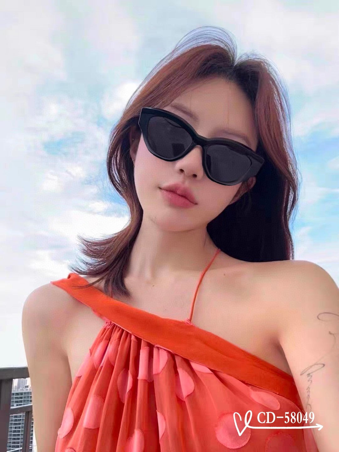 DIOR CAT EYE SUNGLASS 58049 IN ACETATE