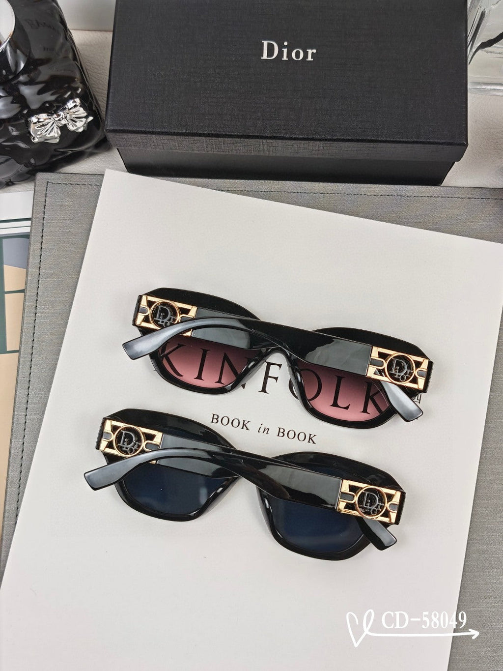 DIOR CAT EYE SUNGLASS 58049 IN ACETATE