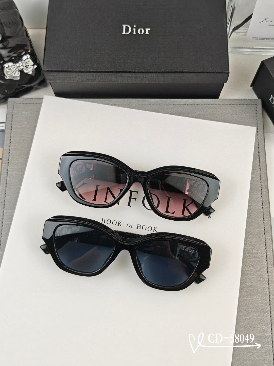 DIOR CAT EYE SUNGLASS 58049 IN ACETATE