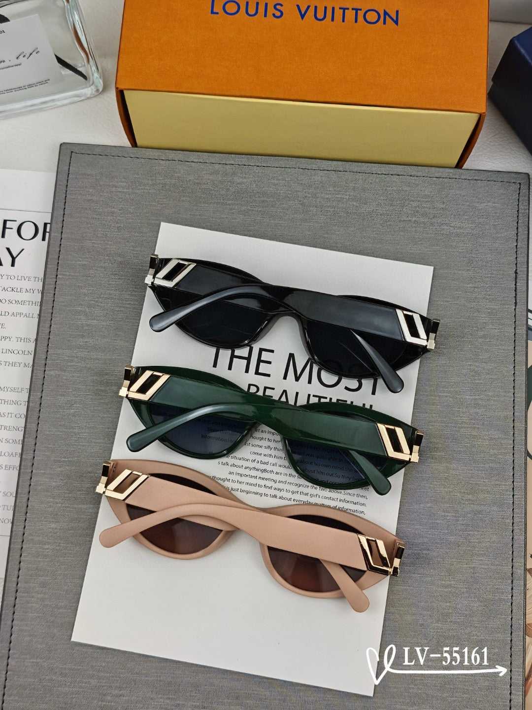 LOUIS VUITTON CAT EYE SUNGLASSES 55161 IN ACETATE