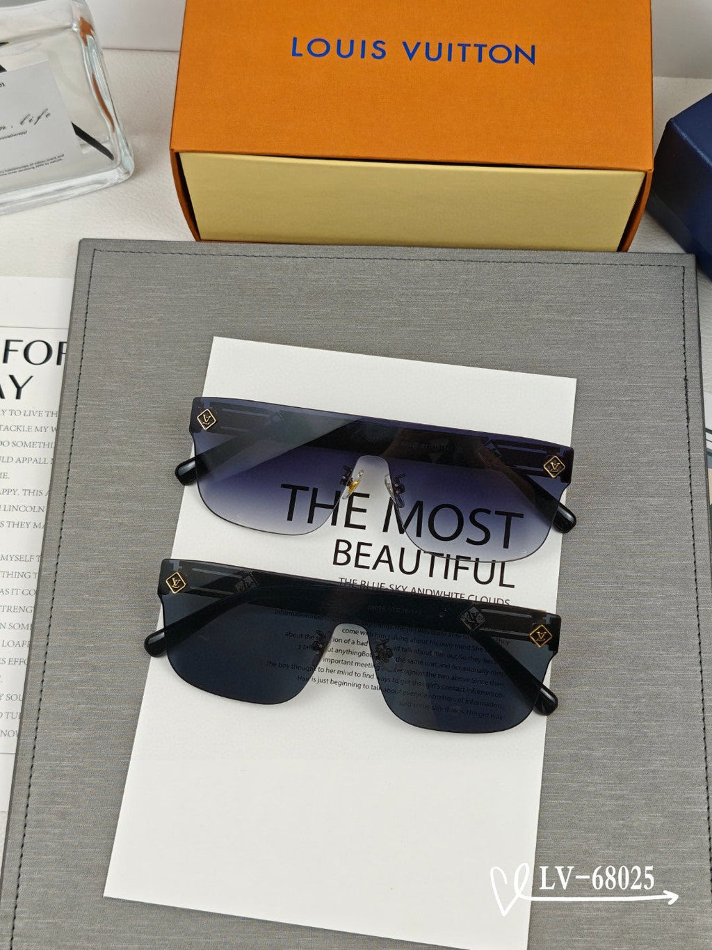 LOUIS VUITTON SUPERLIGHT SQUARE SUNGLASSES 68025 IN ACETATE