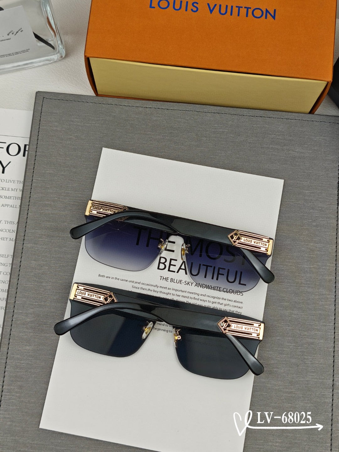 LOUIS VUITTON SUPERLIGHT SQUARE SUNGLASSES 68025 IN ACETATE